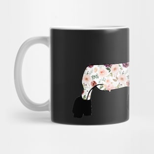 Watercolor Floral Market Wether Lamb Silhouette 2 - NOT FOR RESALE WITHOUT PERMISSION Mug